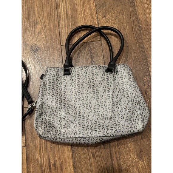 Guess Los Angeles Purse Shoulder Bag Gray All Over Design Logo (SEE PICS!) - Picture 3 of 8